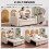 Kari Fabric Beige 2 Seater Pull Out Sofa Bed 4