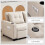 Kari Fabric Beige 2 Seater Pull Out Sofa Bed 7