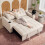Kari Fabric Beige 2 Seater Pull Out Sofa Bed 8