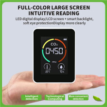 10X Temperature & Humidity Meter, Air Quality Monitor,3-In-1 Digital Air Pollution Carbon Dioxide Detector A