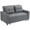 Rireel Diha Dark Grey Upholstered 2 Seater Pull Out Sofa Bed 2