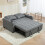 Rireel Diha Dark Grey Upholstered 2 Seater Pull Out Sofa Bed 3