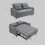 Rireel Diha Dark Grey Upholstered 2 Seater Pull Out Sofa Bed 4