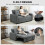Rireel Diha Dark Grey Upholstered 2 Seater Pull Out Sofa Bed 5