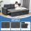 Moso Dark Grey Fabric 3 Seater Pull Out Sofa Bed With Hidden Storage 6