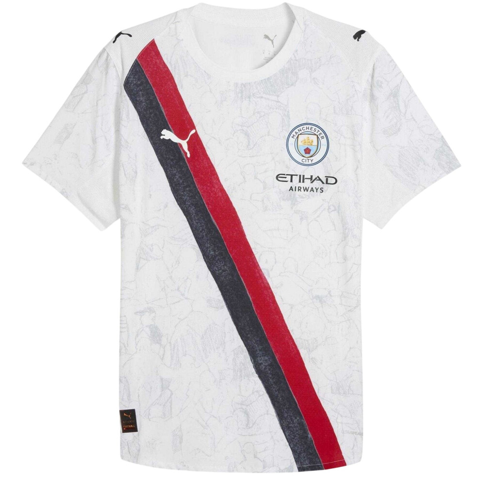 Puma (Xl, White/Black) Mens Kidsuper Manchester City Fc Away Shirt