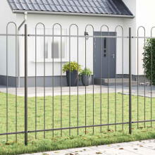 vidaXL Gartenzaun BOXTEL 5 stk. 8,5 x 1,5 m Pulverbeschichteter Stahl