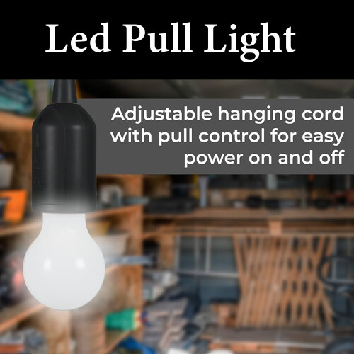 Lyyt LED Pull Light Battery Hanging Bulb 2 Pack 2