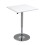 Height Adjustable Rotatable Bar Table with Metal Base White 1