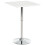 Bar Table Bistro Table Height Adjustable Square Standing Table Steel White 1