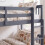 Home Discount (Grey) Milan Bunk Bed High Sleeper Ladder Solid Wood Pine 4