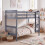 Home Discount (Grey) Milan Bunk Bed High Sleeper Ladder Solid Wood Pine 2