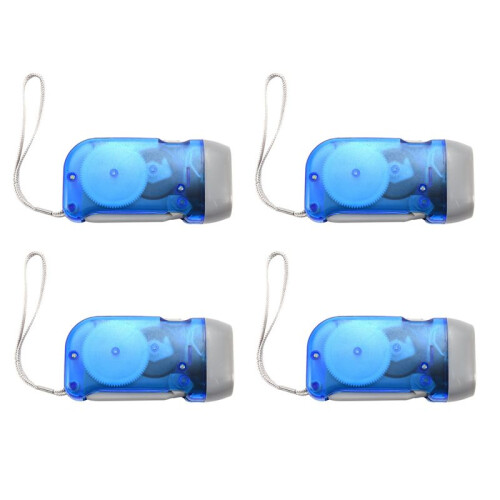 4X Hand-Press LED Flashlight Lantern Dynamo Flashlight LED Emergency Home Dynamo Torch Lamp Self-Charging Hand Light 1