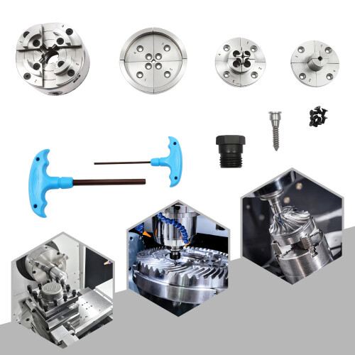 Self-Centering Lathe Chuck Set (3/4 "x16Tpi Adapter) 1