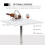 Bar Table Bistro Table Height Adjustable Square Standing Table Steel White 8