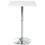 Bar Table Bistro Table Height Adjustable Square Standing Table Steel White 2