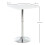 Bar Table Bistro Table Height Adjustable Square Standing Table Steel White 4