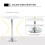 Bar Table Bistro Table Height Adjustable Square Standing Table Steel White 6