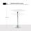 Bar Table Bistro Table Height Adjustable Square Standing Table Steel White 5