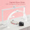 Foldable Nail Lamp for Desk,Large Nail Tech Light with Phone Holder,Half Moon Led Light,Eyelash Extensions EU Plug 4