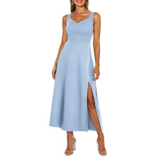 Women’s Elegant Evening Maxi Dress Cocktail Blue XL — maxi evening dress, elegant women's dress, blue dress xl