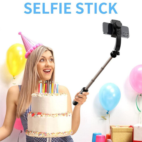Gimbal Stabilizer Selfie Stick Foldable Wireless Tripod with  Shutter Monopod for IOS Android
