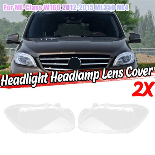 Right Side Front Headlight Cover for - ML-Class W166 12-15 Replace Lens  Light Lamp Shell Lampshade 1