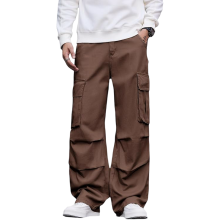 Herren Cargo Hose Weites Bein Y2K Skate Baggy Locker Braun XL — herren cargo hose, herren baggy hose, herren skate hose
