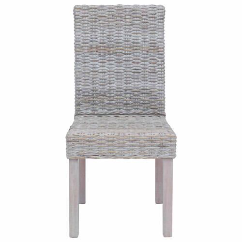 VidaXL vidaXL Dining Chair 2 pcs Solid Mahogany Wood White Wash 1