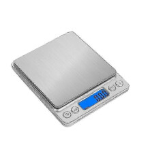 (1kg) Electronic LCD Digital Scales - 0.01/0.1g Precision, 500g/1/2kg Capacity