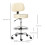 Height Adjustable Bar Stool with Backrest Footrest Faux Leather Beige 5