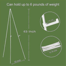 White Easel Stand for Display Wedding Sign & Poster-63InTall Easels for Display Holder-Collapsable