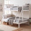 Vida Designs (White) Sydney Triple Bunk Bed - Single Double Ladder 1