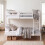 Vida Designs (White) Sydney Triple Bunk Bed - Single Double Ladder 3