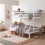 Vida Designs (White) Sydney Triple Bunk Bed - Single Double Ladder 4
