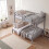 Vida Designs (Grey) Sydney Triple Bunk Bed - Single Double Ladder 2