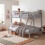 Vida Designs (Grey) Sydney Triple Bunk Bed - Single Double Ladder 3