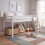 Vida Designs (White) Sydney High Sleeper Bunk Bed with Storage Ladder 1