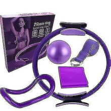 (Purple) Pilates Equipment 6 Pcs/set Of Yoga Fitness Pilates Ring Yoga Ball