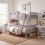 Vida Designs (Grey) Milan Triple Bunk Bed - Single Double Detachable 1