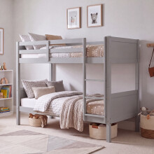 (Grey) Gemini Pine Bunk Bed High Sleeper - Detachable
