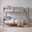 (Grey) Gemini Pine Bunk Bed High Sleeper - Detachable 3