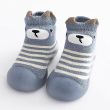 (11.5cm, blue) Baby Toddler Children's Non-slip Crawling Socks Shoes Thickened Slippers