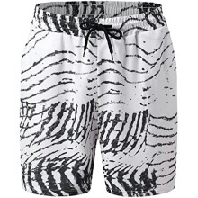 (3XL, White) Hawaii Beach Shorts Holiday Hawaiian Casual Lightweight Quick Dry Beachwear American Flag Beach Shorts