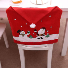 (1 piece) Santa Hat Christmas Chair Back Cover Decoration Home Kitchen Decoration