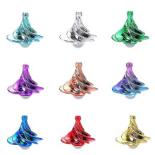 (gold) Pneumatic Gyro Decompression Toy Colorful Hair Dryer Top