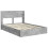 VidaXL vidaXL Bed Frame with Storage and Headboard Concrete Grey 150 x 200 cm 2