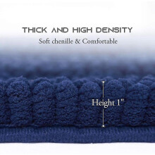 (50cm x 150cm) Navy Bathroom Rug, Extra Thick Indoor Outdoor Durable Doormat For Front Door, Anti-slip Bath Living Room Bedroom Mat