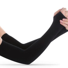 (A) Ultraviolet Protection Long Arm Sleeves Running Golf Riding Soft Cooling And Warm Gloves
