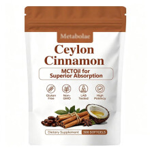 (1pcs) Ceylon Cinnamon Capsules with MCT Oil 600mg, Pure Extract for Blood Sugar Metabolism Support, Vegan Capsules